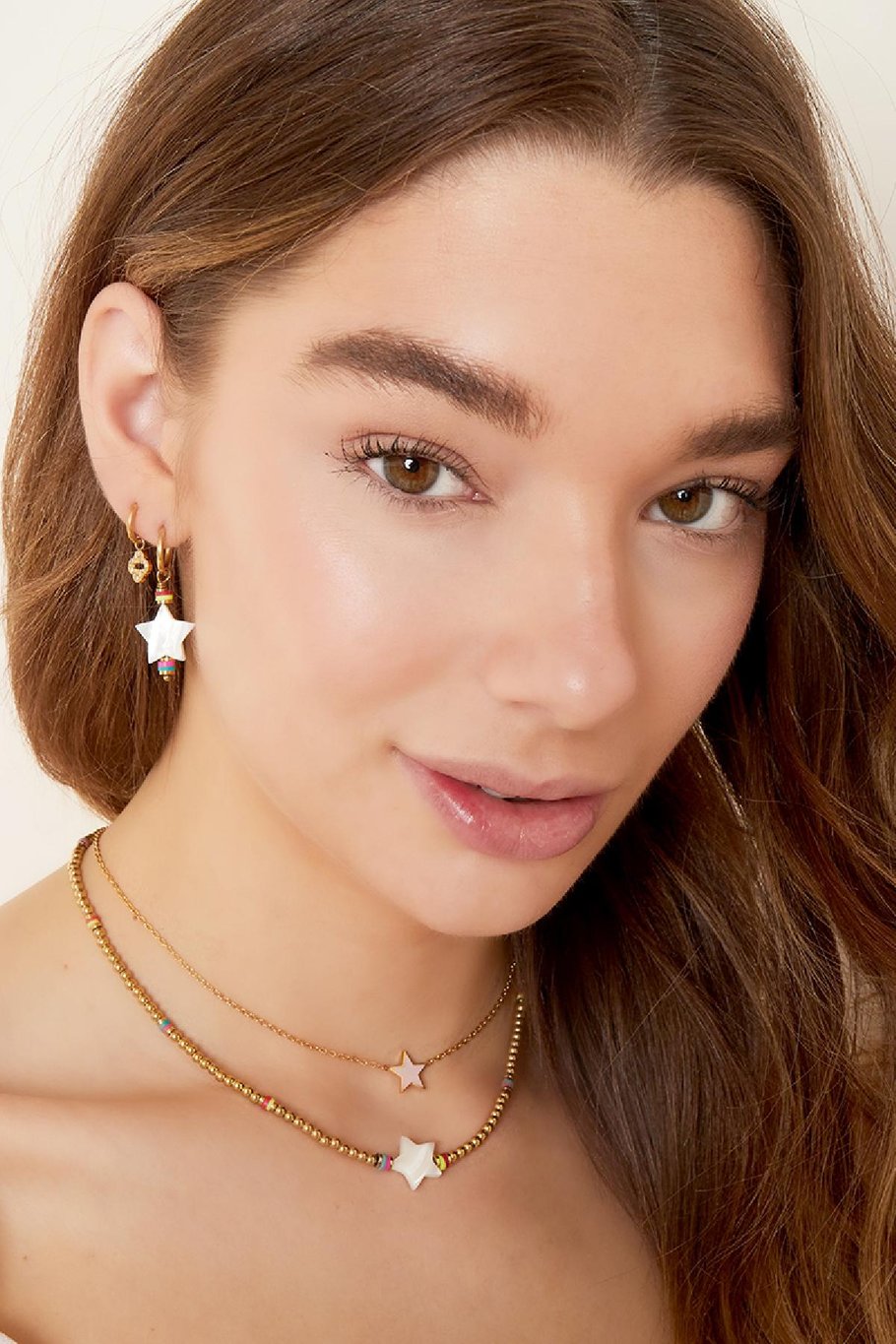 Collier Beads &amp; Stars - collection #summergirls Couleur or Coquilles Image2